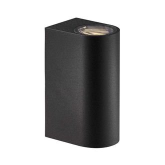 Nordlux Aplique de exterior led 2x6,5w negro de aluminio y cristal
