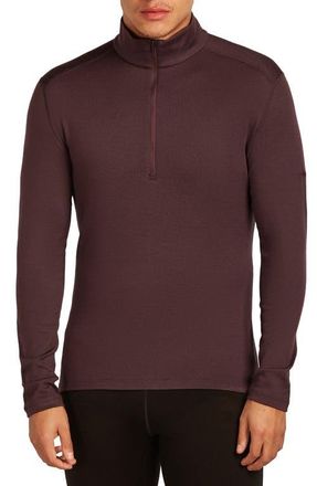 Icebreaker 260 Tech Merino Wool Half Zip Pullover in Java at Nordstrom, Size Small