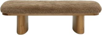 TOV Furniture Tov Furniture Ollie Straight Vegan Shearling Large Bench