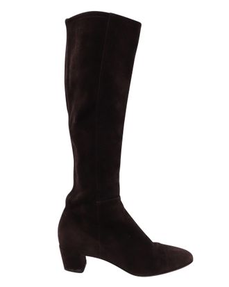 Gianvito Rossi Pre-owned Womens Knee High Boots 45 in Brown Suede - Size EU 40