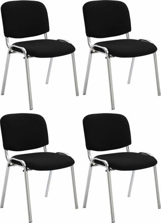Clp Clp - Set De 4 Sillas Confidente Ken Chrom Negro