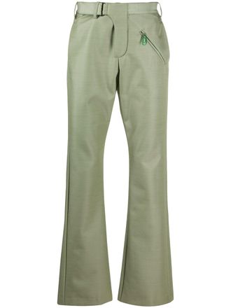 Off-white contour tailored trousers - men - Viscose - 48 - Green