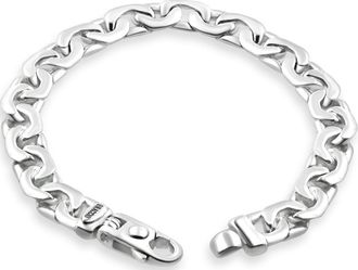 Pompeii3 Mens 14k Gold (43gram) or Platinum (67gram) 8.5mm Link Bracelet 8.5