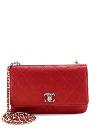Chanel Trendy CC Wallet on Chain Quilted Lambskin crossbody bag - women - Calf Leather - One Size - Red