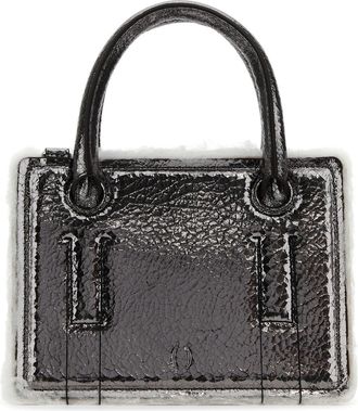 トートバッグ DENTRO SS24 Black leather Otto handbag (24SDNBO001 BLACK) Dentro Black Leather Mini Otto Handbag | italist
