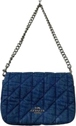 Coach Pre-owned Shoulder Bags, female, Blue, Size: ONE SIZE Pre-owned Denim Shoulder Bag