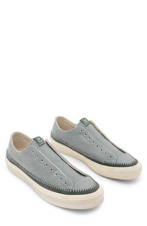 John Varvatos Vulc Espa Laceless Low Top Sneaker in Charcoal at Nordstrom, Size 8