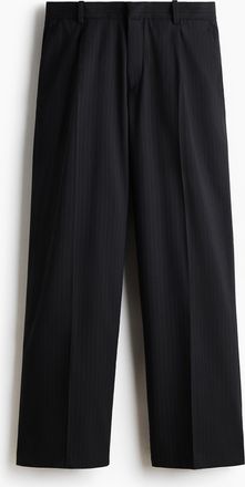 H&M Elegante Hose in Loose Fit - Schwarz