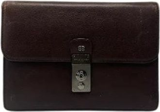 Balenciaga Pre-owned Clutches, female, Brown, Size: ONE SIZE Pre-owned Vintage Leather Clutch