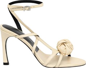 Rotate Sandalen met hoge hak - Dames - Sandalen met hakken - Beige - 37 EU - Leer - Schoenen