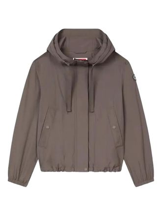 Kenzo flower-appliqu&eacute; hooded jacket - Brown