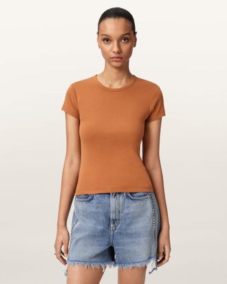 AllSaints Cotton Stevie Slim Fit Short Sleeve T-Shirt, Size: XS