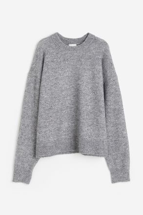 H&M Pullover mit Perlen - Grau