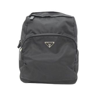 Prada Pre-owned Tessuto Rugzak - Dames - Pre-owned - Zwart - Maat: ONE Size