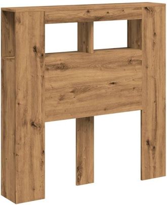 vidaXL Cabecero led madera ingeniería roble artisan 100x18,5x103,5 cm Vidaxl