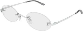 Cartier Ovale Optische Brilmontuur - Dames - Brillen - Grijs - 54 MM - Accessoires
