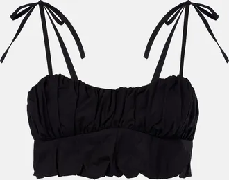 Faithfull The Brand Pelea ruched cotton crop top