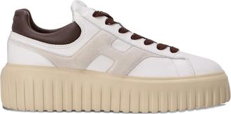 Hogan H-Stripes leren sneakers met plateauzool - Wit