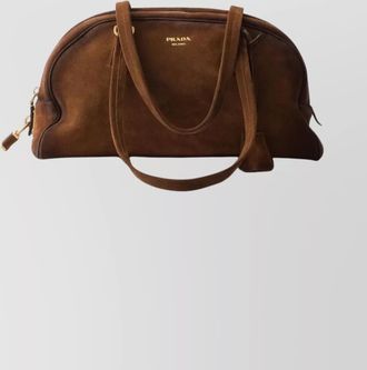 Prada satchel calf leather shoulder bag