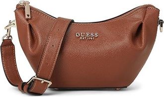 Guess Amorette Top Zip Shoulder Bag Womens Handbags Cognac, Polyurethane