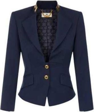 Elisabetta Franchi Mujer, Chaquetas, Azul, Talla: L
