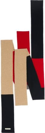 J.W.Anderson Colorblock Four-End Merino Wool Scarf in Navy at Nordstrom