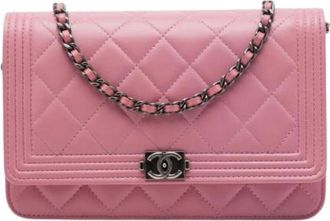 Chanel Pre-owned Boy Flap Wallet on Chain - - Pre-owned - Donna - Rosa - ONE SIZE