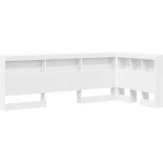 vidaXL Storage Headboard with Shelf White 100 cm Engineered wood Vidaxl