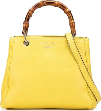 Gucci Pre-owned Womens Bamboo Top Handle Bag - Yellow Leather - One Size