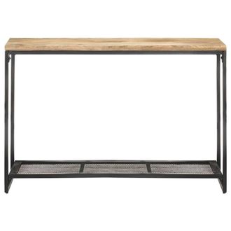 Berkfield Home Console Table 110x35x75 cm Solid Mango Wood in Brown | Size: 110 x 35 x 75 cm