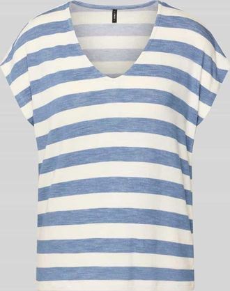 Only Regular Fit T-Shirt aus Viskose-Mix Modell LIRA in Jeansblau, Gr&ouml;&szlig;e XL