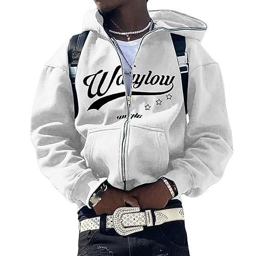 Sweat à Capuche Homme Oversize Hiver - Style Y2K Décontracté Avec Imprimé Arrière - Streetwear Confortable - 7