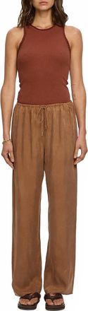 Kivari Blythe Straight Leg Pants In Brown