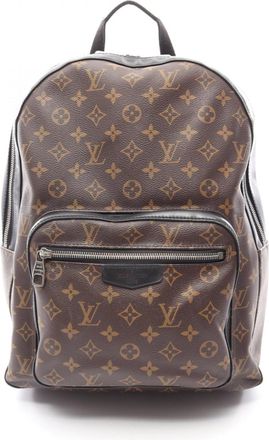 Louis Vuitton Black Brown Monogram Macassar Coated Canvas Leather Backpack (Pre-Owned)