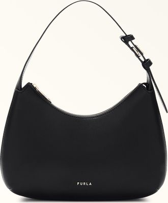 Furla Febe Shoulder Bag M Nero Black Sidney Calf Leather Woman