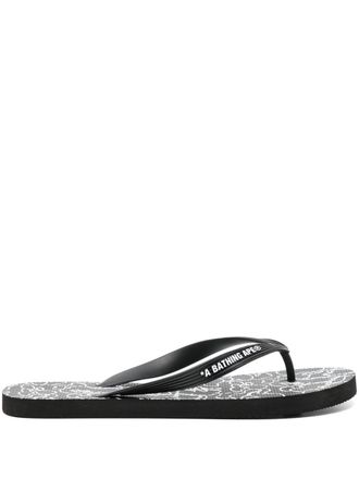 A Bathing Ape ABC Camo Beach flip-flops - men - PVC/Rubber/Rubber - 8 - Black
