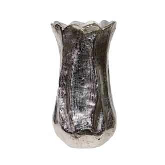 Schubiger M&ouml;bel Vase Metall Nickel H:50 cm