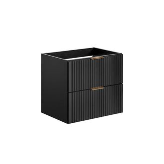 Petits Meubles Mueble bajo lavabo 60cm tableros de melamina y mdf negro mate