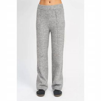 Emory Park Womens Sweater Crease Pants In Heather Grey