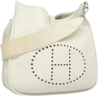 Herm&egrave;s Pre-owned Vintage Togo Shoulder Bag - Dames - Vintage Schoudertas - Wit - ONE Size - Leer - Vintage