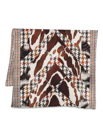 Pierre-Louis Mascia Sjaal met pied-de-poule print - Bruin