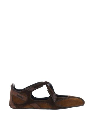 The Attico Floor01 Asymmetrical Cut-Out Pointed Toe Flats