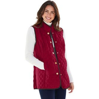 Jessica London Quilted Vest in Rich Burgundy at Nordstrom, Size 16