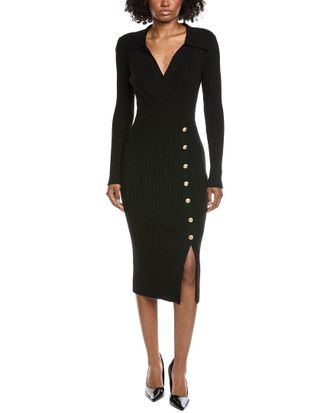 Elie Tahari Rib Knit Midi Dress