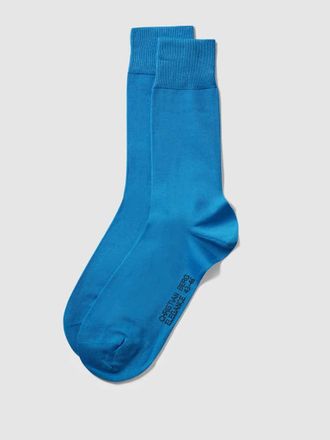 Christian Berg Socken mit Label-Print im 2er-Pack in Hellblau, Größe 39/42