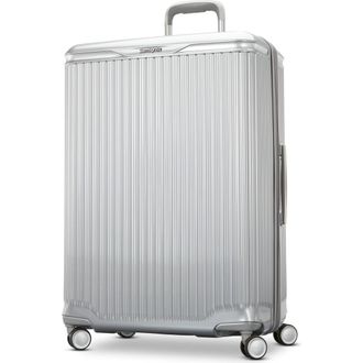 Samsonite Silhouette 18 Hardside Expandable 30 Checked Spinner in Metallic Silver at Nordstrom