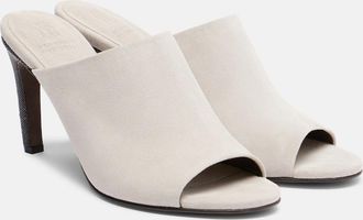 Brunello Cucinelli Monili suede mules