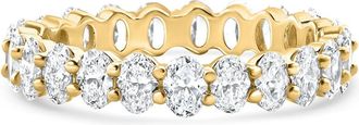 Pompeii3 14k Yellow Gold 2.25ct Oval Lab Diamond Eternity Ring Size: 7