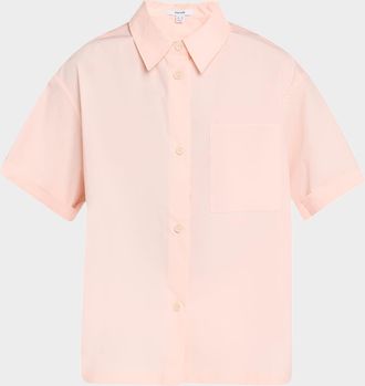 Reiss Jordan Boxy Button-Down Cotton Shirt