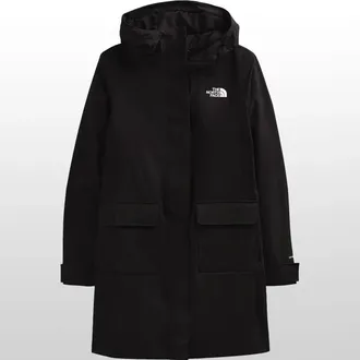 The North Face City Breeze Rain Parka II Jacket Womens Black Windproof UPS1353